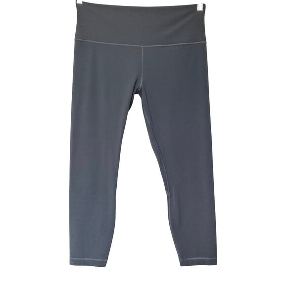 Lululemon Align Crop 23" Womens Size 14 Graphite Grey W6BQVS EUC - Picture 3 of 9